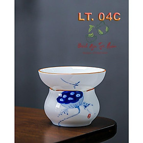 Mua Lọc  Lược Trà Sứ Cảnh Đức Trấn Hàng Thủ Công Họa Tiết Vẽ Tay (Lưới Lọc Inox 304)
