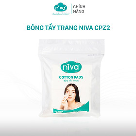 Bông Tẩy Trang Vuông Niva CPZ2 Cao Cấp Bông Tự Nhiên, Công Nghệ Kháng Khuẩn An Toàn Cho Da Dầu Mụn Nhạy Cảm