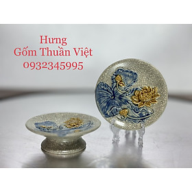 Đĩa Đựng Trầu Cau Thờ Cúng nhiều cỡ Men Rạn Bát Tràng - Nghệ nhân chế tác