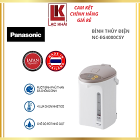 Mua Bình Thủy Điện Panasonic NC-EG4000CSY 4 Lít - Xuất xứ Thái Lan - Dung tích 4L  Công suất 700W  Ruột bình phủ carbon hạt nổi  Chức năng hẹn giờ và tẩy cặn- Hàng Chính Hãng - Bảo Hành 12 Tháng