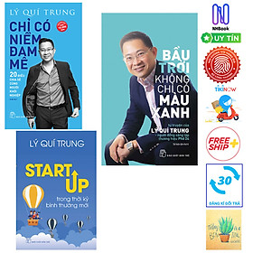 Hình ảnh Combo Lý Quí Trung : Startup Trong Thời Kỳ Bình Thường Mới , Bầu Trời Không Chỉ Có Màu Xanh và Chỉ Có Niềm Đam Mê -sổ tay ( 3 cuốn )