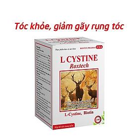 Viên uống L cystine Roxtech giảm rụng tóc, bổ sung L-cystine, biotin, vitamin E làm đẹp tóc, móng da (Hộp 60 viên)
