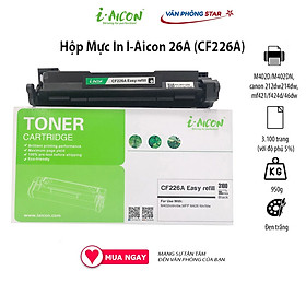 Mua  hàng chính hãng  Hộp mực 26A thương hiệu I.aiCon dùng cho máy in HP MFP M402D / M402DN   Máy in canon LBP 214dw 215d MF426dw 424dw 429dw  sản phẩm tương thích tốt với máy in  chất lượng bản in đẹp