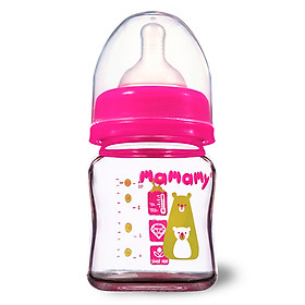 Bình Sữa Thủy Tinh Chông Trầy Chống Rơi Vỡ Mamamy 120ml