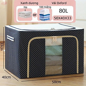 Túi Đựng Chăn Màn - Hộp Đựng Quần Áo Khung Sắt Gấp Gọn - Màu Ngẫu Nhiên