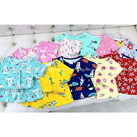 Đồ bộ bé trai, đồ bộ bé gái, bộ cộc tay sơ sinh cho bé size 5-12kg chất cotton mềm mịn mát
