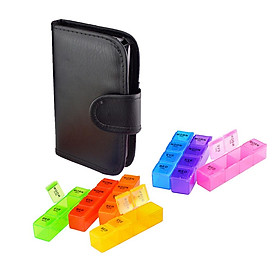 Pillbox 7 Tage Pillbox With Wallet, 28 Compartments Pillbox For