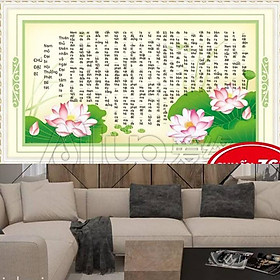 Mua Tranh thêu bài Kinh Chú Đại Bi 53368 - kích thước: 173 * 91cm. (TRANH CHƯA LÀM)