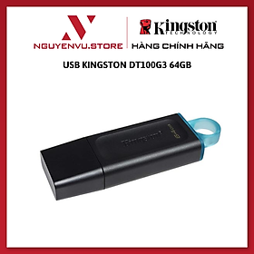 USB Kingston DT100G3 - 64GB - USB 3.0 - Hàng Chính Hãng