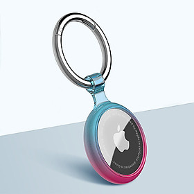 Mua Bao Case Vỏ Bảo Vệ Silicone Màu Gradient Trong Suốt Keychain cho Apple AirTag