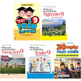 Sách - Bộ Sách Ôn Luyện Thi Vào Lớp 10 Ngữ Văn-Toán-Tiếng Anh (Bộ 5 Cuốn)