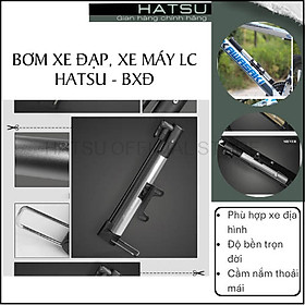 Bơm xe đạp cầm tay mini treo xe LC - Hợp kim nhôm - Xách tay siêu nhẹ - hỗ trợ van Mỹ và van Pháp