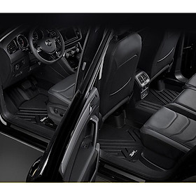 Thảm lót sàn xe ô tô Volkswagen Teramon ( 7 seat) Nhãn hiệu Macsim 3W chất liệu nhựa TPE đúc khuôn cao cấp - màu đen