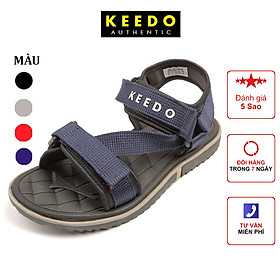 Sandal nam, giày quai hậu KEEDO KDS03 quai chéo