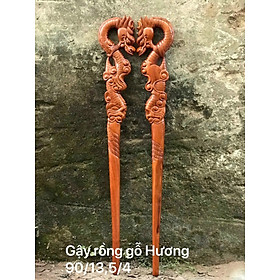 Gậy batong dành cho người già bằng gỗ hương đá