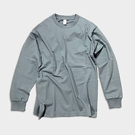 Áo thun nam dài tay màu trơn đơn giản, áo thun cổ tròn lịch lãm, chất thun cotton dày dặn và thoáng mát
