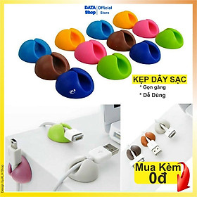 Combo 10 Kẹp giữ dây sạc gọn gàng trên bàn làm việc, tường nhà bó gọn dây bàn phím, dây chuột, dây điện