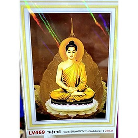Tranh đá Phật Bổn Sư Thích Ca Mâu Ni LV469 - kích thước 50 * 70