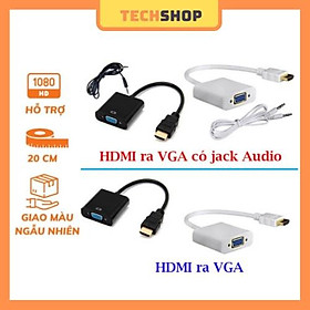Mua Dây Cáp chuyển đổi HDMI to VGA  cáp HDMI sang VGA có Audio cao cấp dài 20cm hỗ trợ Full HD 1080P mới 100