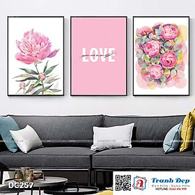 Mua Bộ 3 tranh canvas treo tường Decor Tranh quotes sắc hoa ngọt ngào - DC257