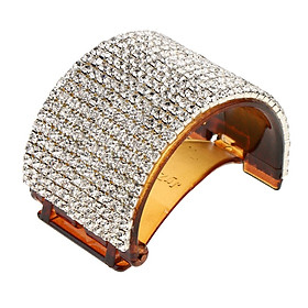Full Rhinestone Barrette Hair Claw Clip Crystal Hair Cuff Wrap Grip Headwear - 5.5x4cm