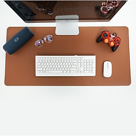 Thảm Da Trải Bàn Làm Việc DeskPad Da Size Lớn 120x50, 100x50 Kiêm Miếng Lót Chuột Máy Tính Cỡ Lớn Chống Nước Cao Cấp