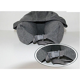 Mua Gối ngủ du lịch màu trắng xám  gối cổ  gối kê cổ  gối nón gấp gọn là 1 neck pillow