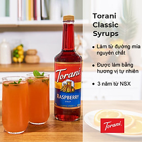 Siro Pha Chế Vị Phúc Bồn Tử Torani Classic Raspberry Syrup 750ml Mỹ