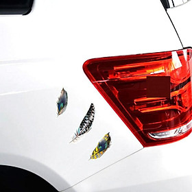 Decal Tem Lông Vũ Dán Trang Trí ô Tô Ms-11