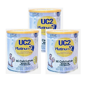 Combo 3 lon Sữa bột UC2 Platinum Hi Calcium+ lon 800g (bổ sung sữa non 24h và bột tổ yến)