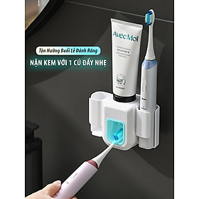 Giá Để Bàn Chải Điện Nặn Kem Đánh Răng Dán Tường Phòng Tắm Treo Đa Năng Siêu Dính Hamart