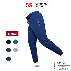 Quần Jogger Nam 5S Cao Cấp Vải Gió, Dáng Thể Thao, Bo Ống Trẻ Trung, Lưng Thun Thoải Mái