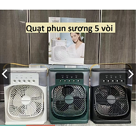 Quạt Điều Hoà Mini Để Bàn, Quạt Phun Sương, Quạt Hơi Nước Tạo Độ Ẩm Sạc Tích Điện 3 Cấp Độ Gió 300ml