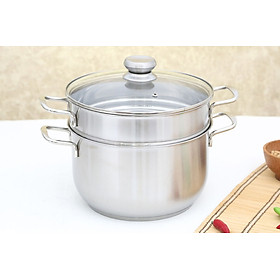 Bộ Nồi Inox 3 Đáy Gồm 3 Nồi 1 Chảo 1 Xửng Fivestar FS08CG1 - Hàng Chính Hãng