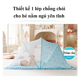 HÀNG LOẠI 1 - Màn nôi di động cho trẻ sơ sinh và trẻ nhỏ thiết kế khung chữ U bằng thép siêu bền, dễ dàng đóng mở bằng một tay - Mùng chắn sáng, chống bụi, chống côn trùng và muỗi bảo vệ bé