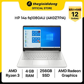 Mua Laptop HP 14s fq1080AU R3 5300U/4GB/256GB/14 /Win10/(4K0Z7PA)/Bạc - Hàng chính hãng