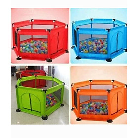 QUÂY CŨI LỤC GIÁC 2 TRONG 1 CÓ CỬA + 10 BÓNG CHO BÉ YÊU