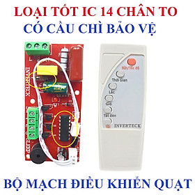 Bộ điều khiển quạt từ xa INVERTECH loại tốt IC to 14 chân có cầu chì bảo vệ dùng cho các loại quạt bàn quạt treo tường...