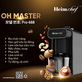 Mua Máy Làm Sữa Hạt Heimchef Oh Master Pro-688  Máy Nấu Sữa Đậu Nành  Máy Xay Sinh Tố  Máy Pha Cà Phê  Nội Địa Hàn