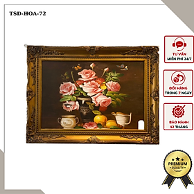 Tranh sơn dầu họa tiết Hoa mang phong cách tân cổ điển TSD-HOA-72