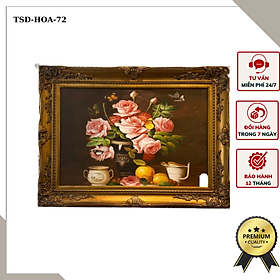 Mua Tranh sơn dầu họa tiết Hoa mang phong cách tân cổ điển TSD-HOA-72