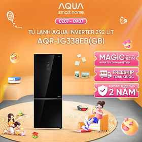 Tủ lạnh ngăn đông dưới Aqua 292 Lít AQR-IG338EB(GB) - Freeship toàn quốc - Bảo hành 2 năm - Hàng chính hãng