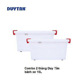 Mua Combo 2 Thùng Nhựa Duy Tân Có Bánh Xe Dễ Dàng Di Chuyển 15Lit | TriTin