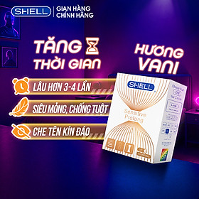 Bao cao su Shell Sensitive Prolong - Siêu mỏng 0.03mm, kéo dài thời gian - Hộp 3 cái | SHELL CHÍNH HÃNG
