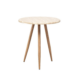 Mua Bàn cafe - fastfood  bàn tiếp khách ba chân thép sơn màu vân gỗ mặt tròn 60 cm TE1512-06 bền đẹp hàng nhập khẩu cao cấp ở HCM
