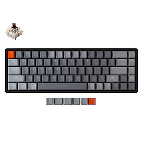 Mua Bàn Phím Cơ Keychron K6 -Khung Kim Loại Aluminum Đèn Nền Màu RGB-Nhựa Plastic đèn nên Trắng White-Kêt nối Bluetooth và Cáp TypeC - Switch Cơ Gateron - Pin Sạc 4000mAh - Hàng Chính Hãng