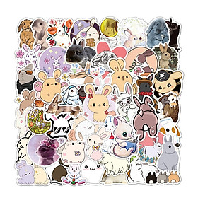 Sticker 50 miếng hình dán Bunny
