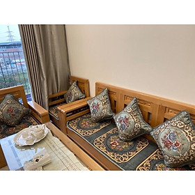 Mua Combo 1 bộ thảm ghế Tây Âu kèm 3 chiếc gối tựa cùng màu