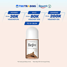 Lăn khử mùi chiết xuất thiên nhiên Refre Natural Woody – Hương Gỗ 40ml