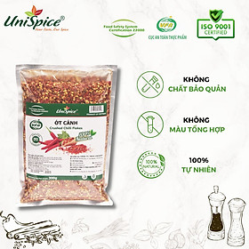 Ớt cánh Unispice Túi 300g/ ớt vảy khô cánh nhỏ siêu cay làm kim chi siêu ngon